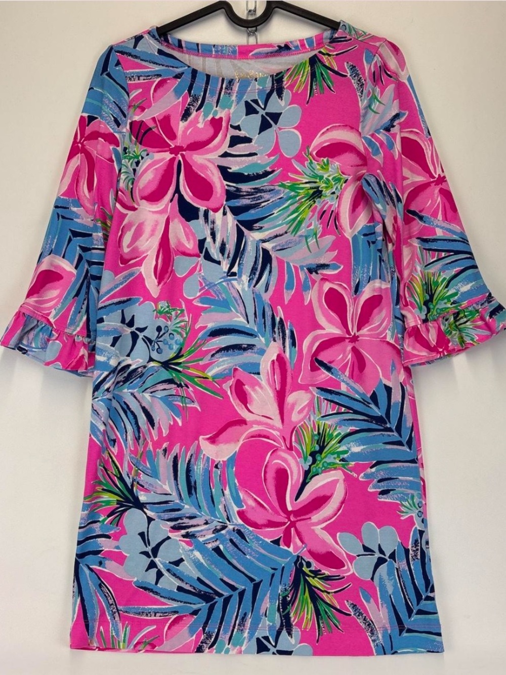 Lilly Pulitzer floral girls’ dress size XL 12-14 fits a size small
